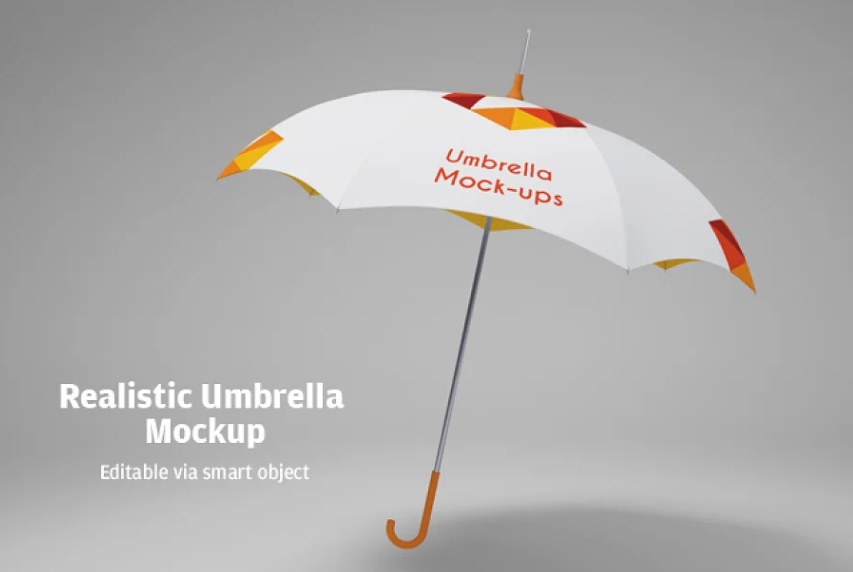 Umbrella Advertising Mockup PSD