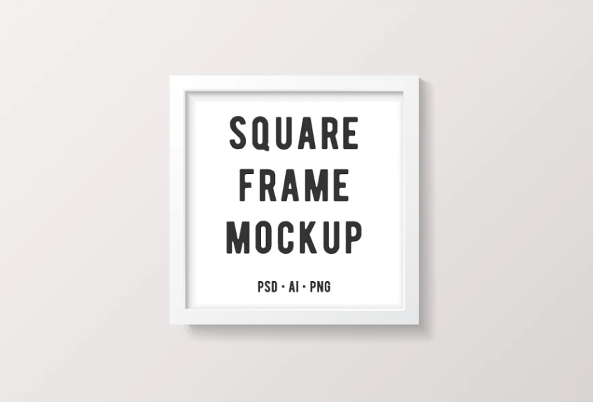 White Square Frame Mockups
