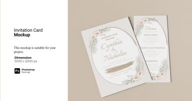 invitation card mockup