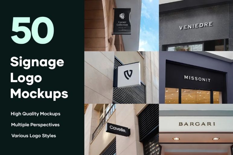 50 Sign and Facade Mockups