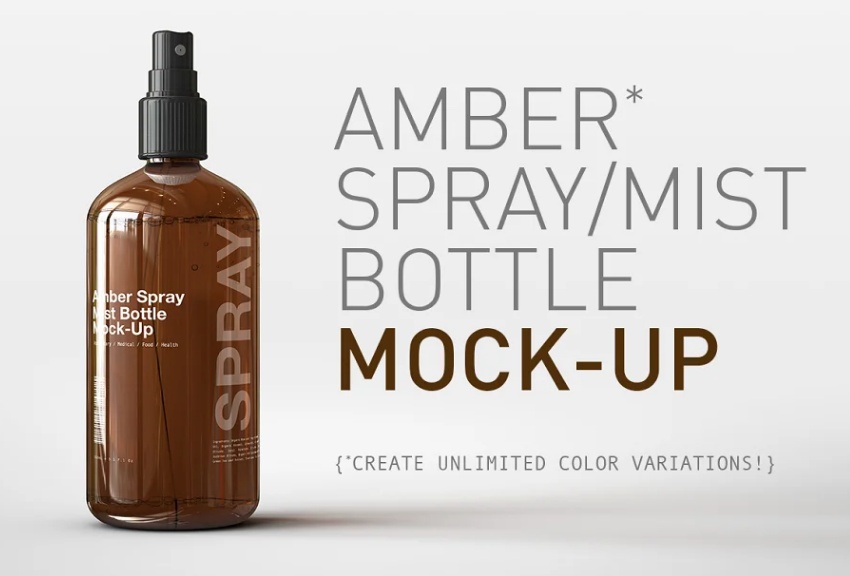 Amber Spray Branding Mockup