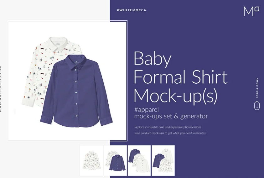 Baby Shirt Mockup PSD