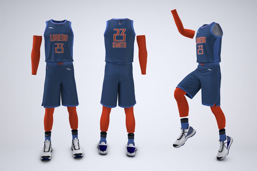 Basketball Team Uniform Mockup