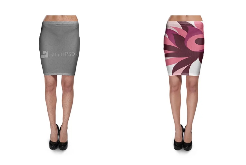 Body con Skirt Design Mockup