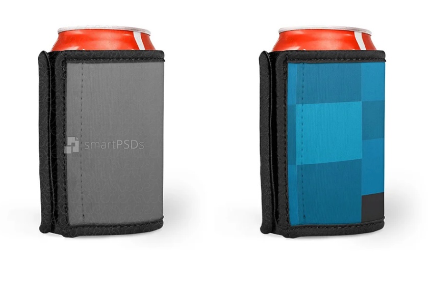 Can Cooler Wrap Mockup