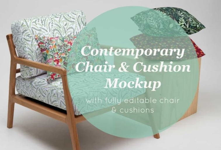 Chairs and Cushions Mockup PSD