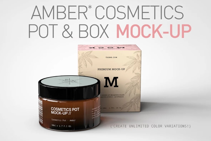 Cosmetic Cream Pot Mockup PSD
