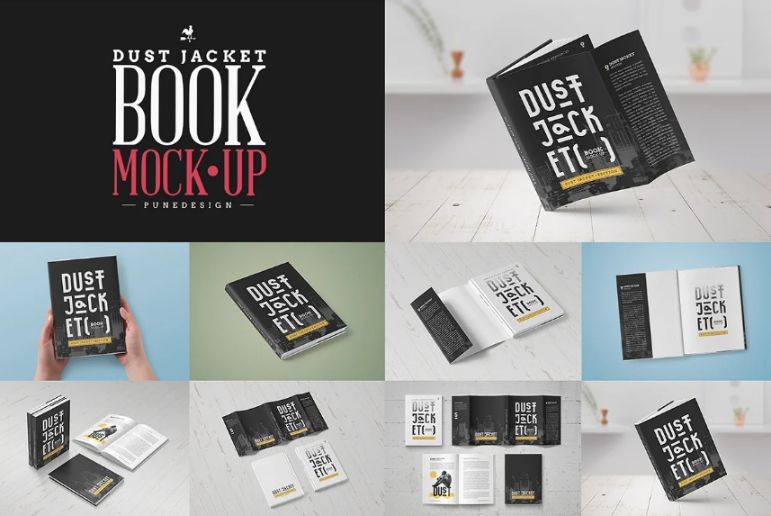 Dust Jacket Book Cover Mockup