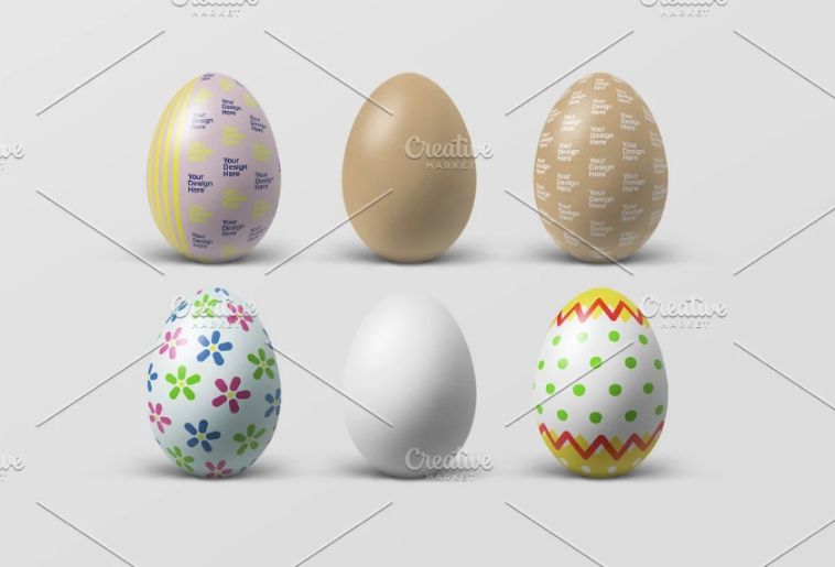 Easter Egg Painting Mockup PSD