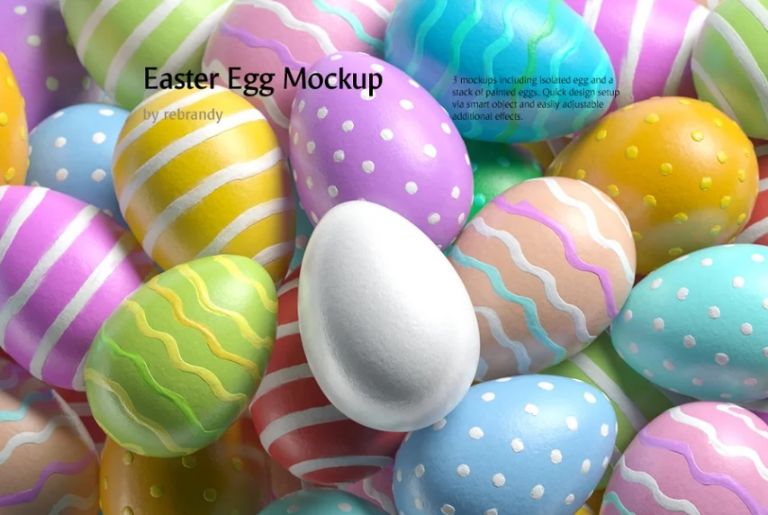 Editable Easter Egg Mockup PSD