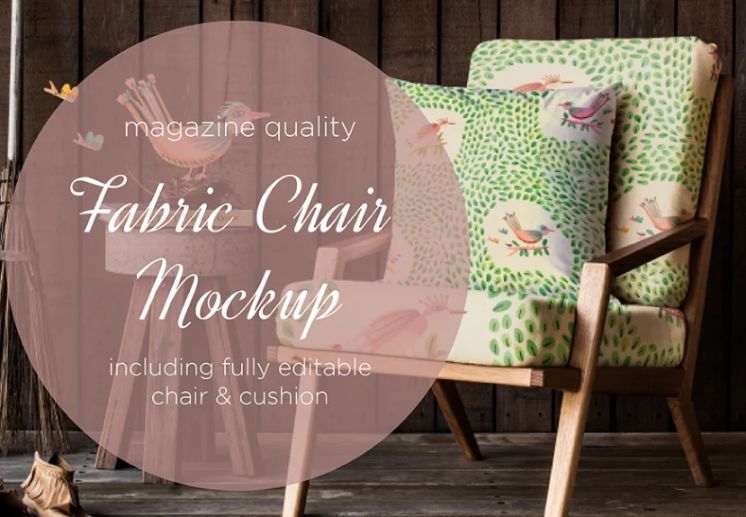 Fabric Chairs Mockup PSD