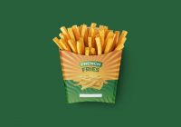 French fries mockup psd