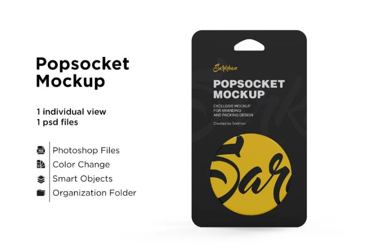 Pop Socket Design Mockup