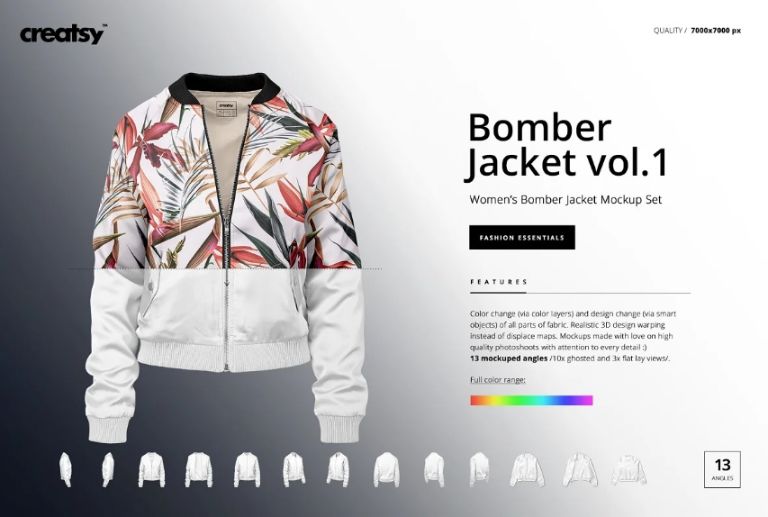 Printable Bomber Jacket Mockups
