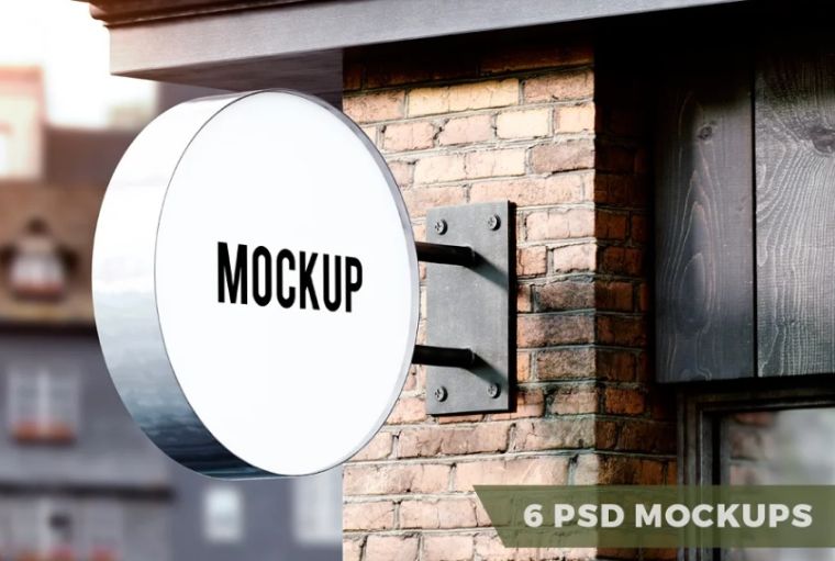 Professional Sign Board Mockup PSD