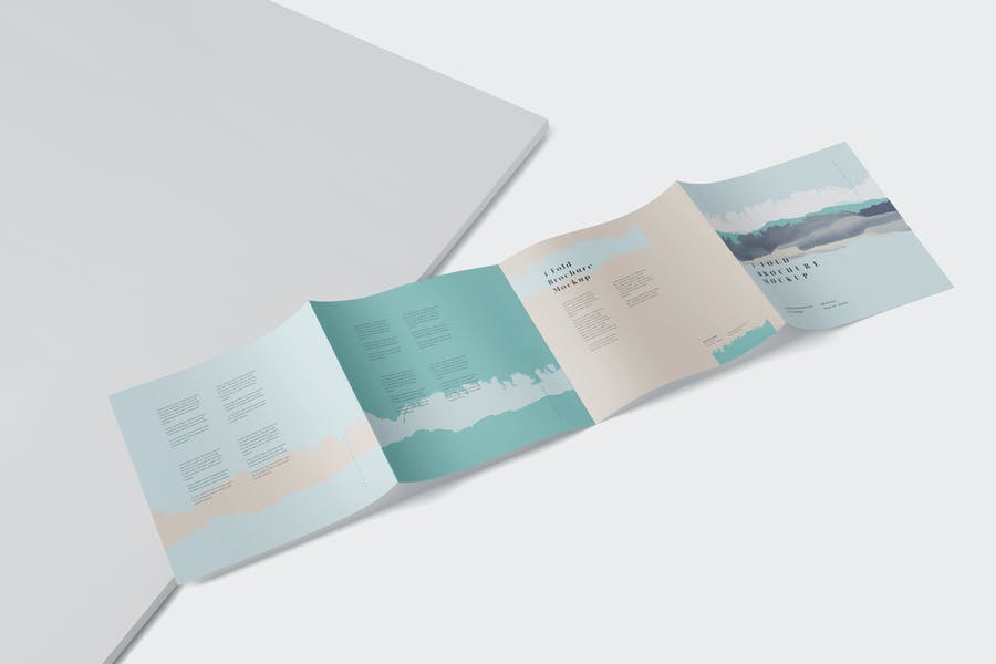Professional Square Fold Brochure Mockup
