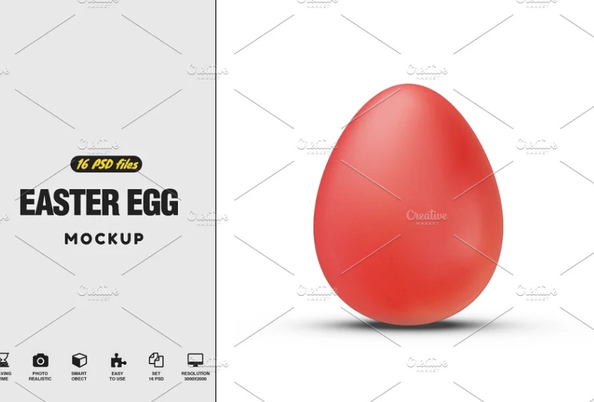 Simple Easter Egg Mockups