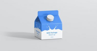 milk box mockup psd