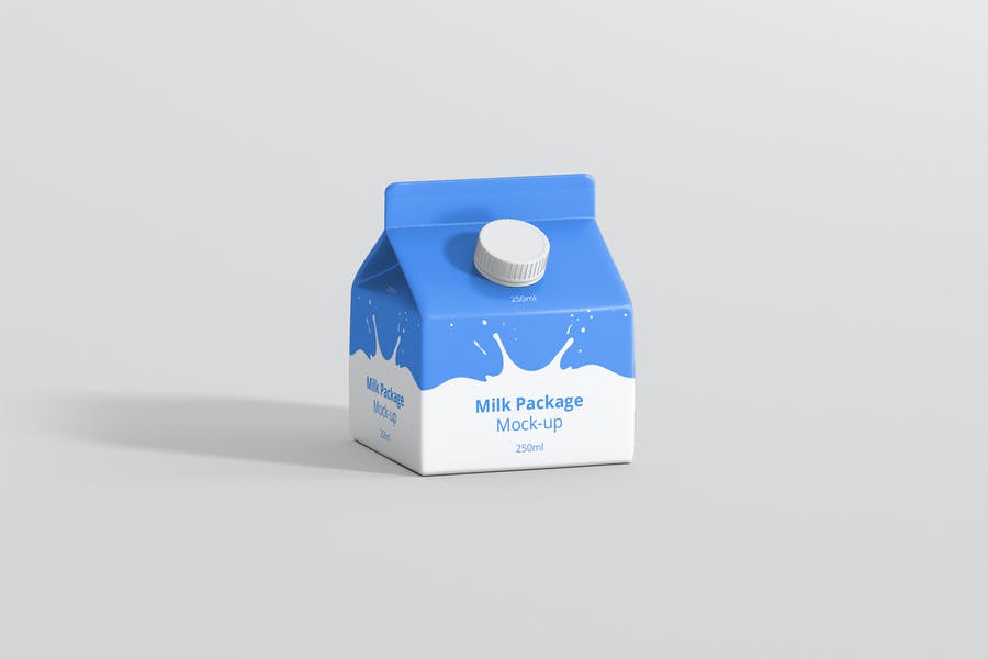 Small Milk Box Mockup PSD