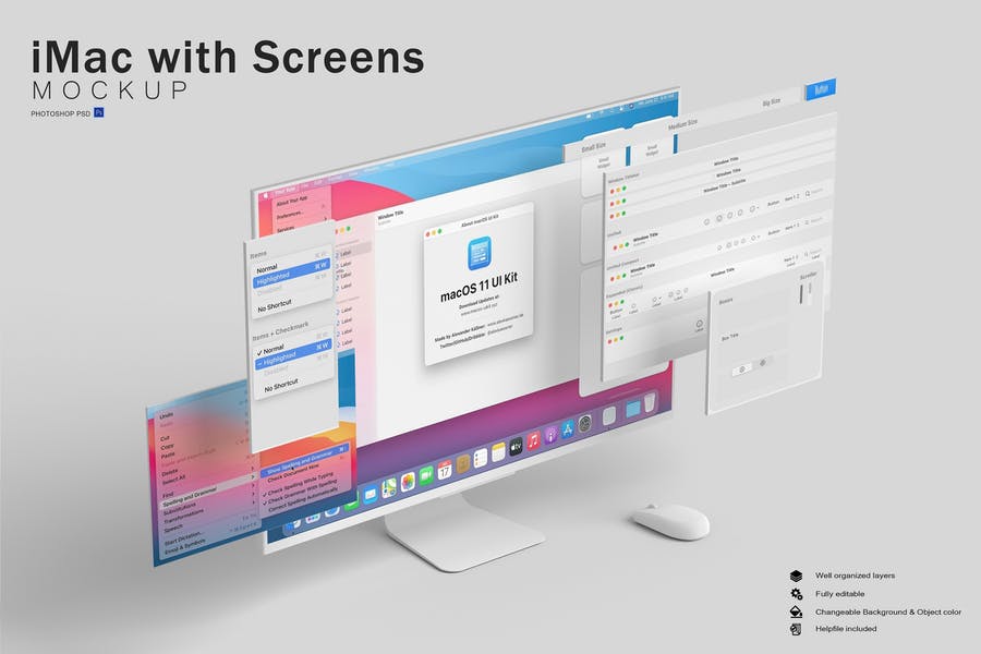 iMac Screen Mockup PSD