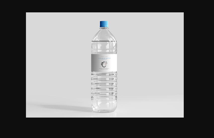 Free Simple Water Bottle Mockup