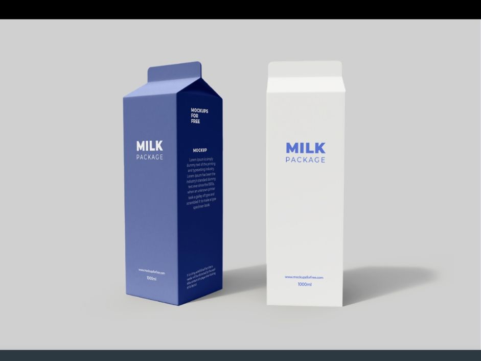 Free Milk Branding Mockup