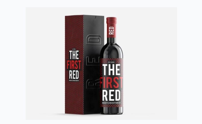 Red Wine Branding Mockup