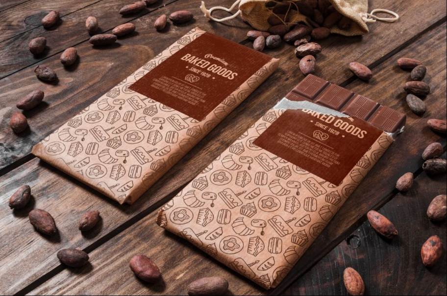 Decorative Chocolate Branding Mockup