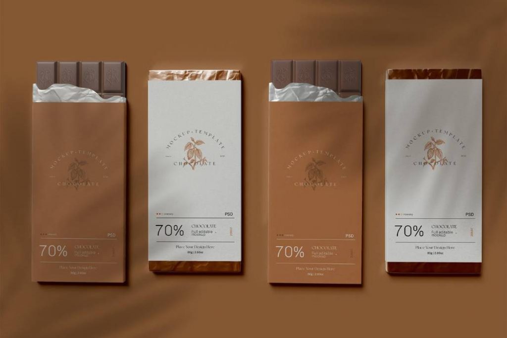 Professional Chocolate Packaging Mockup PSD