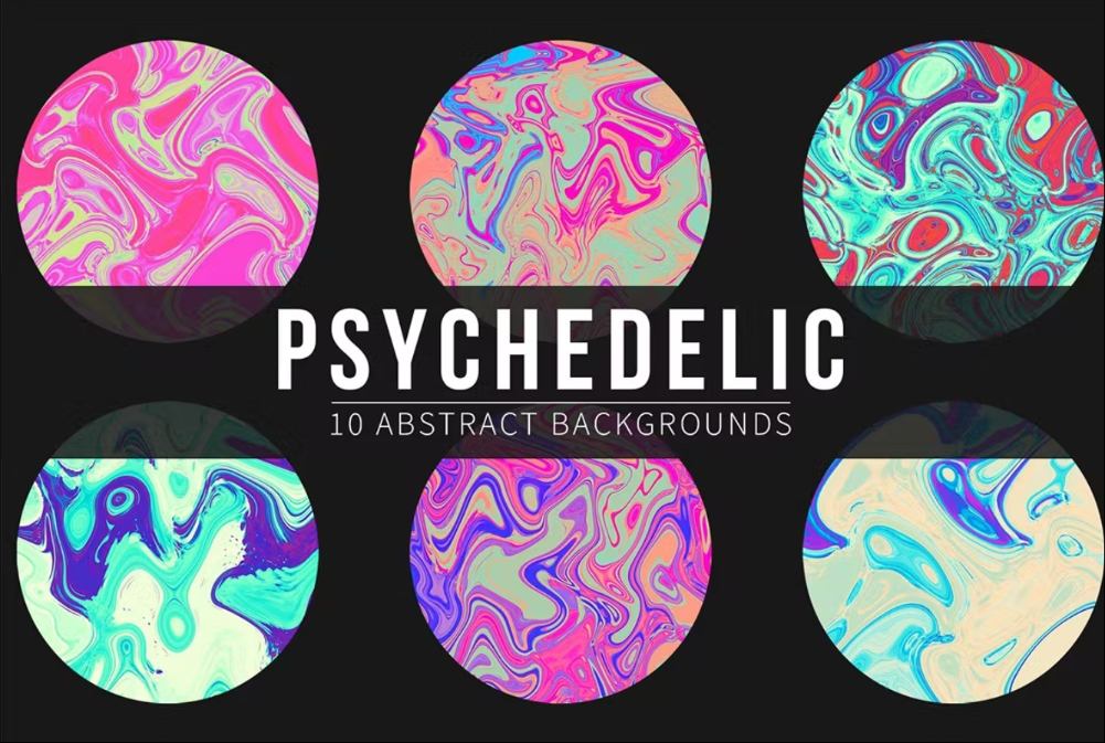 10 Abstract Psychedelic Backgrounds