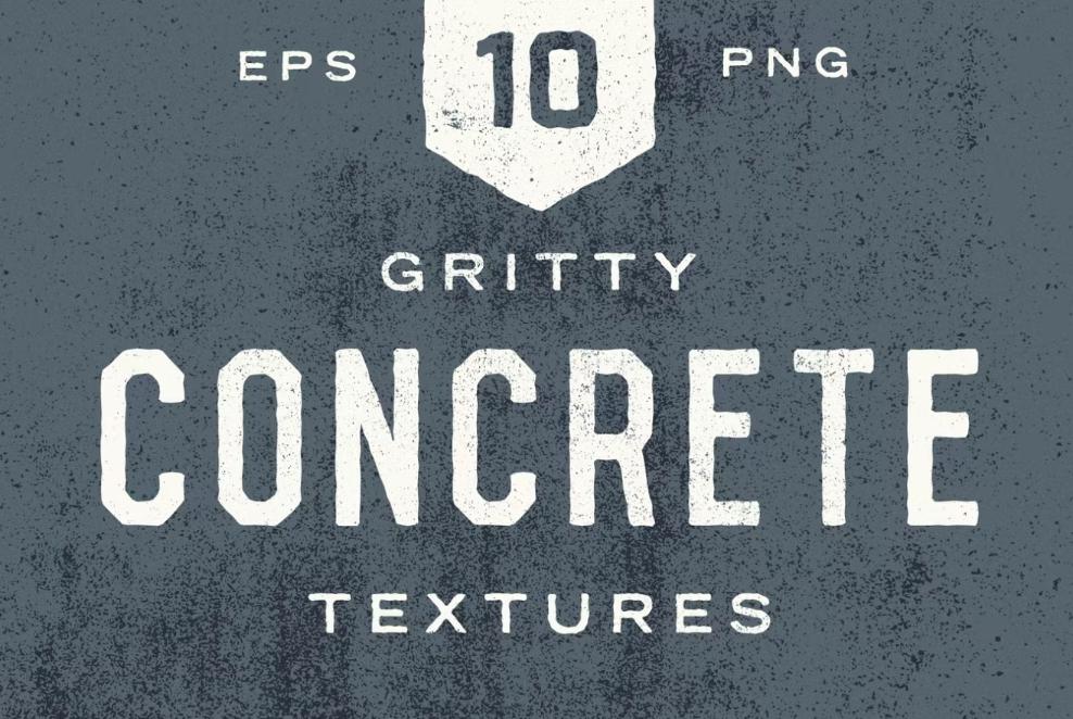 10 Concrete Textures Set
