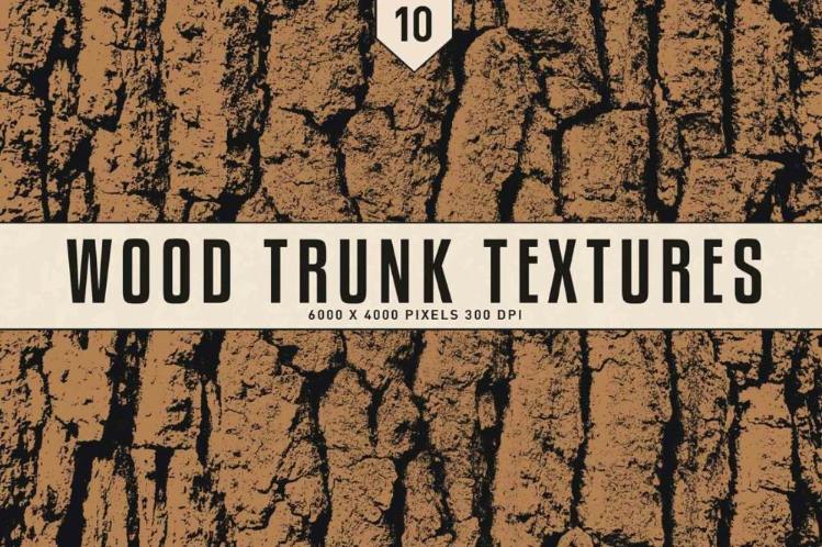 10 Wood Trunk Textures Set