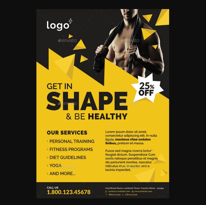A4 Fitness Poster Design