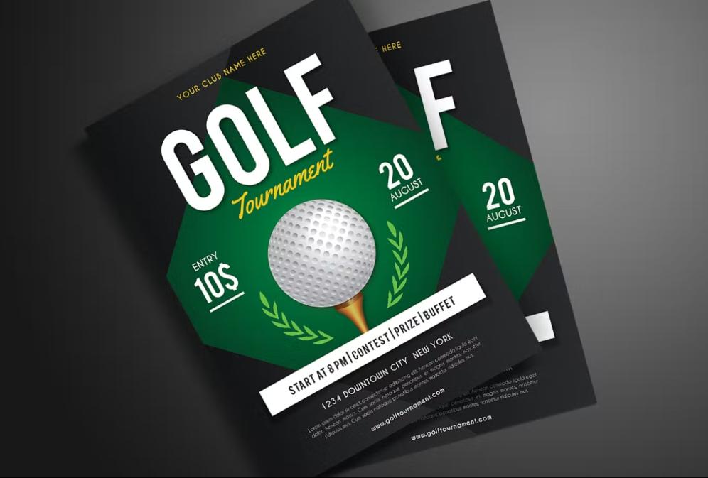 A4 Golf Poster Template