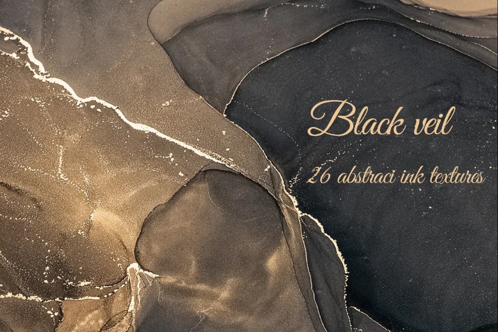 Abstract Black Veil Background Design