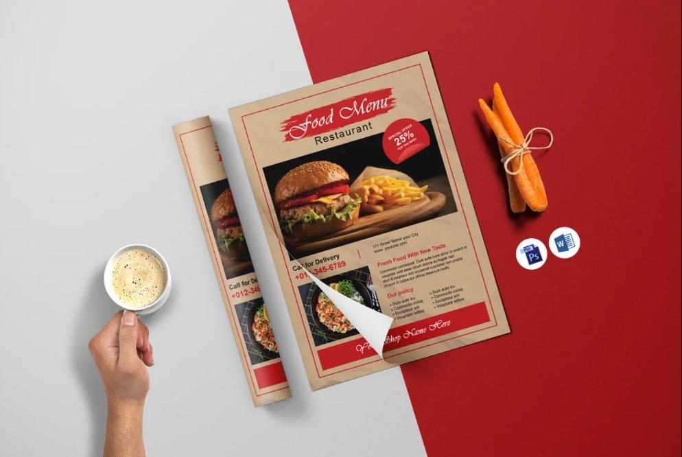 Burger Restaurant Poster Design