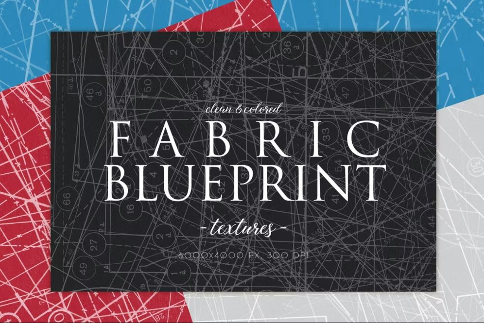 Clean Fabric Blueprint Textures