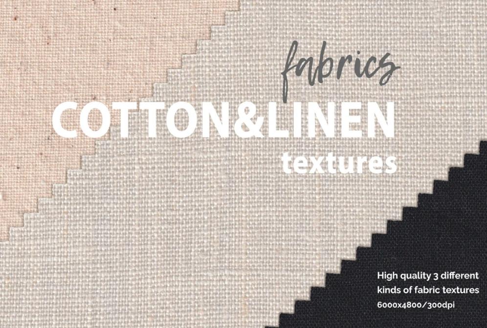 Cotton and Linen Textures Set