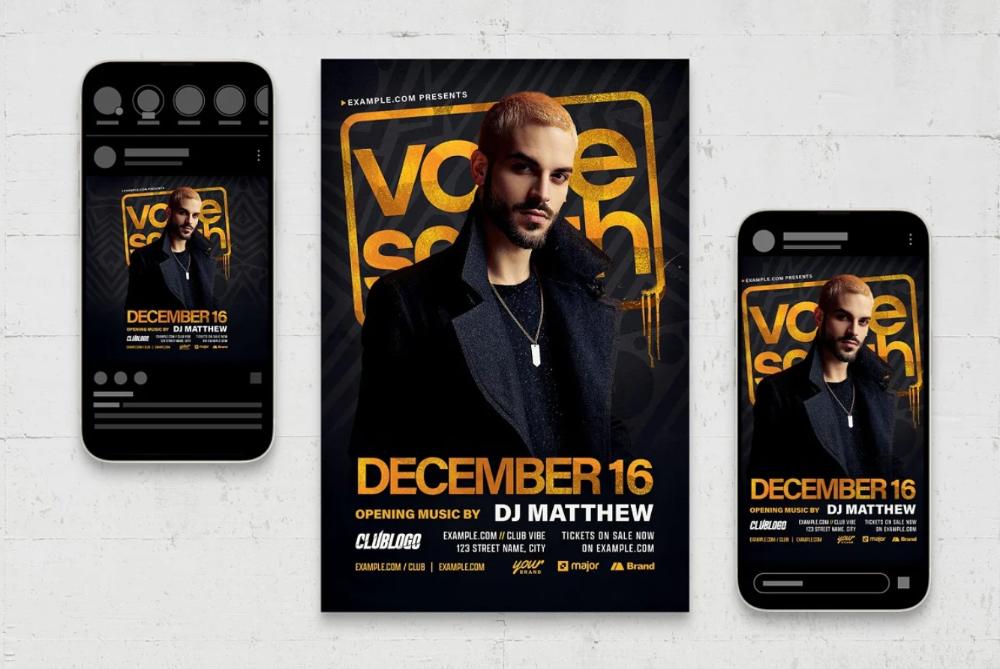 DJ Music Party Flyer Template