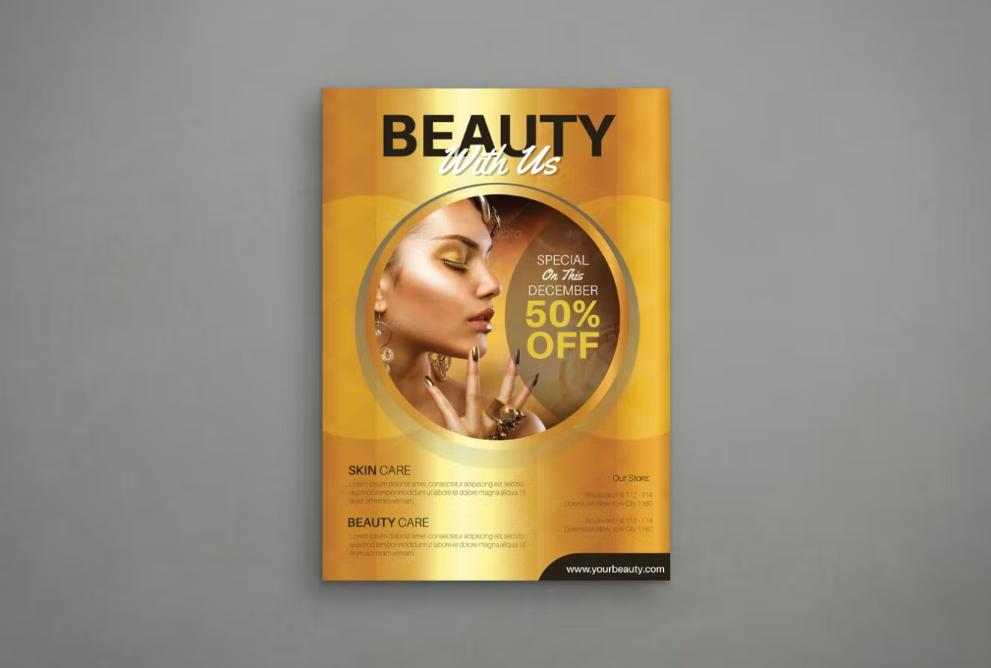 Elegant Beauty Salon Flyer Template