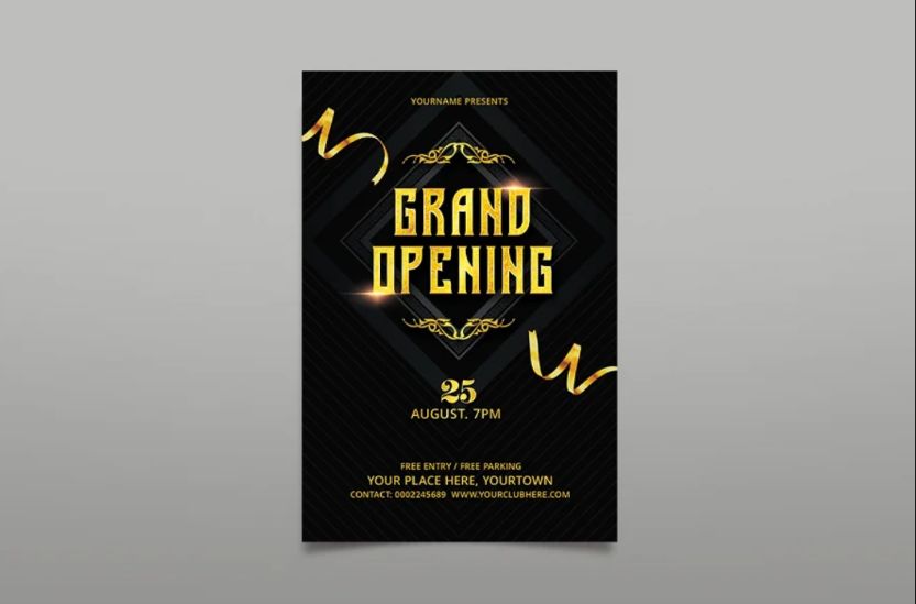 Elegant Grand Opening Flyer Template