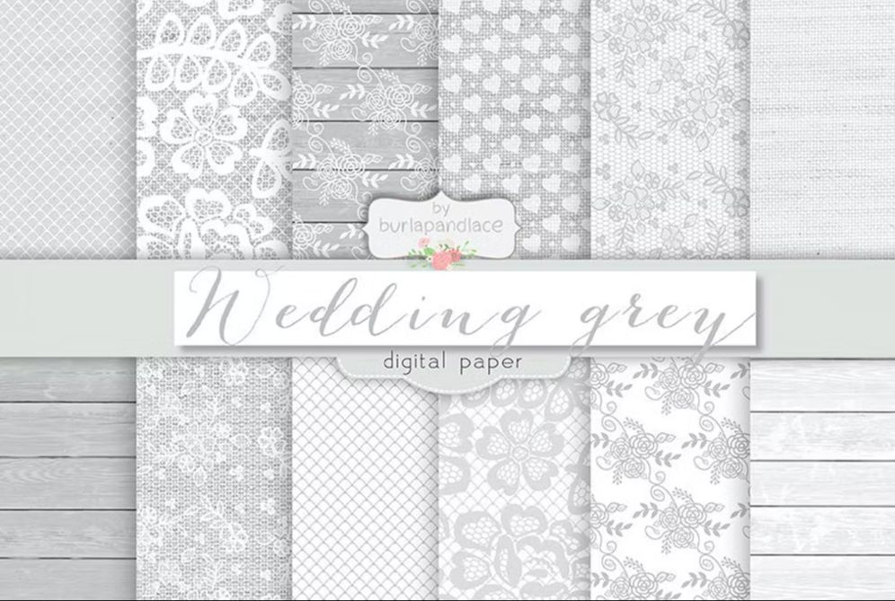 Elegant Wedding Digital Paper