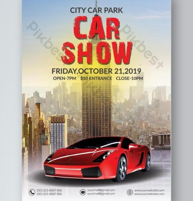Free City Car Show Poster
