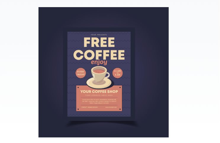 Free Coffee Flyer Illustration  Download
