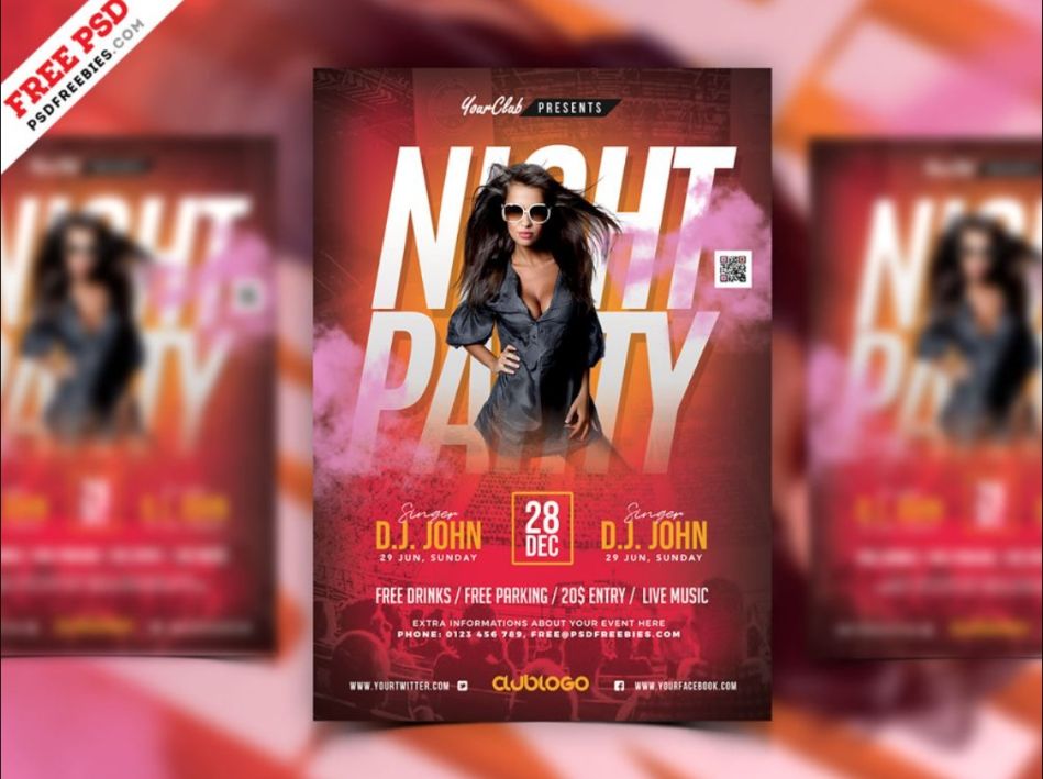 Free DJ Party Flyer Design