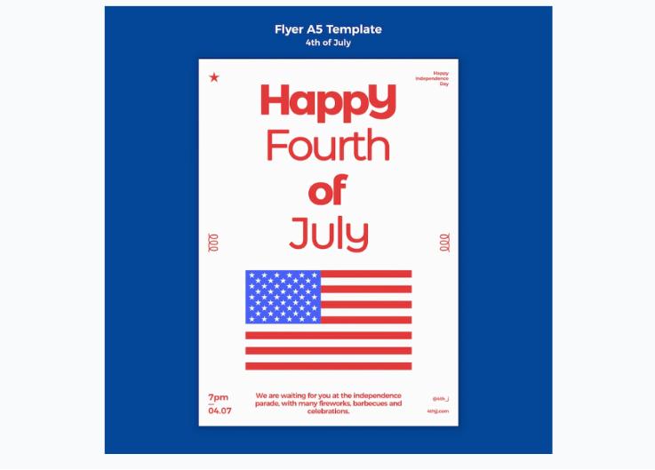 Free Happy Fourth of July Flyer