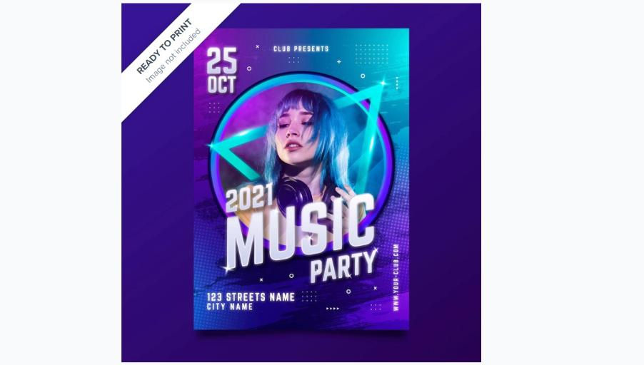Free Music Party Flyer Design