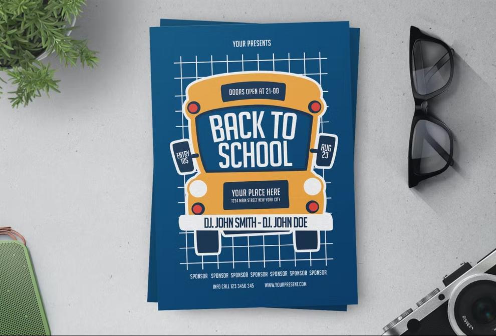 Fully Editaable Back to School Flyer Design