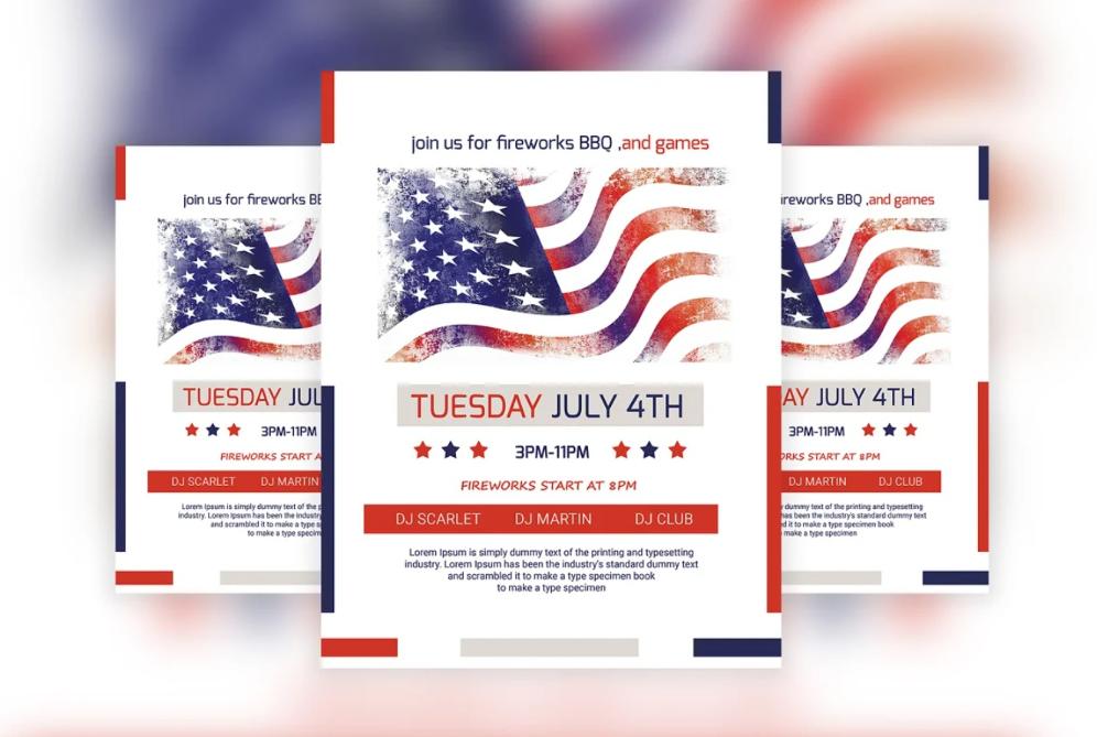 Fully Editable Independence Day Flyer Template