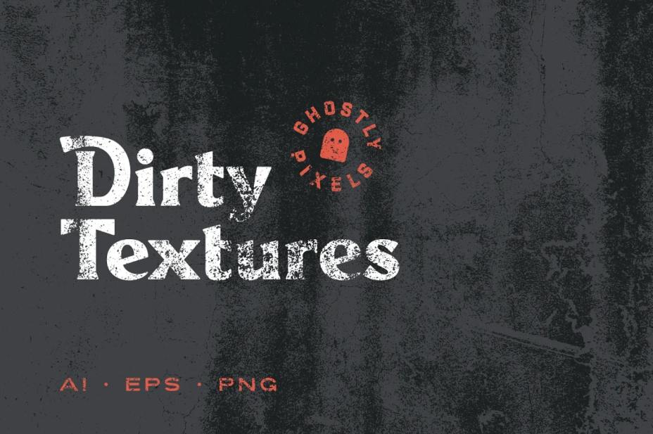 Isolated Grungy Textures Set